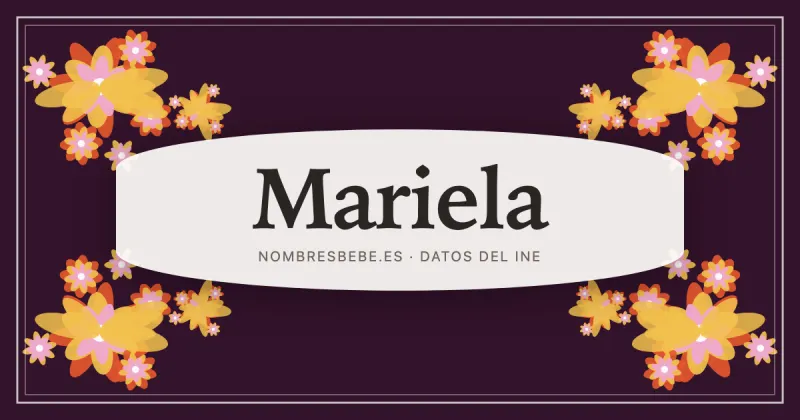 Mariela, en una estampa ornamental de nombresbebe.es