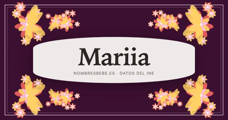 Mariia, en una estampa ornamental de nombresbebe.es