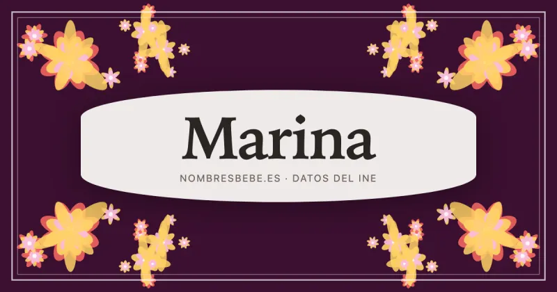 Marina, en una estampa ornamental de nombresbebe.es