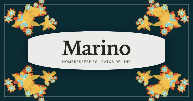 Marino, en una estampa ornamental de nombresbebe.es