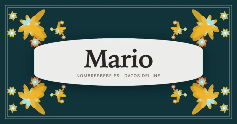 Mario, en una estampa ornamental de nombresbebe.es