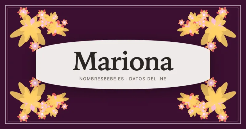 Mariona, en una estampa ornamental de nombresbebe.es