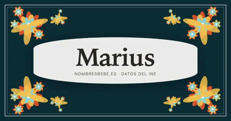 Marius, en una estampa ornamental de nombresbebe.es