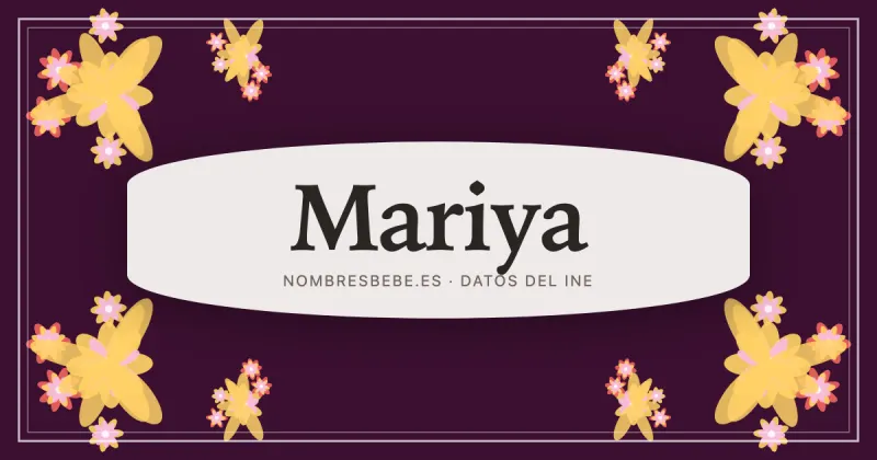 Mariya, en una estampa ornamental de nombresbebe.es