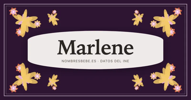 Marlene, en una estampa ornamental de nombresbebe.es