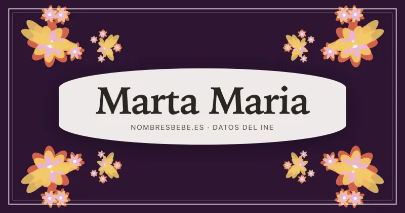 Marta Maria, en una estampa ornamental de nombresbebe.es