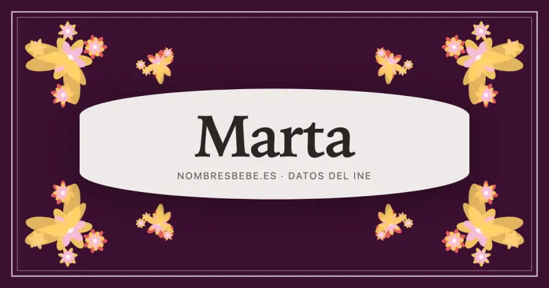 Marta, en una estampa ornamental de nombresbebe.es