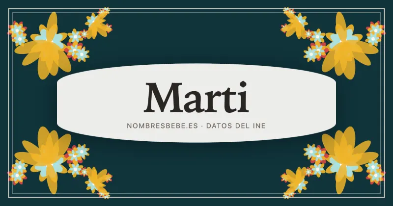 Marti, en una estampa ornamental de nombresbebe.es