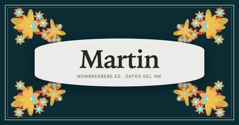 Martin, en una estampa ornamental de nombresbebe.es
