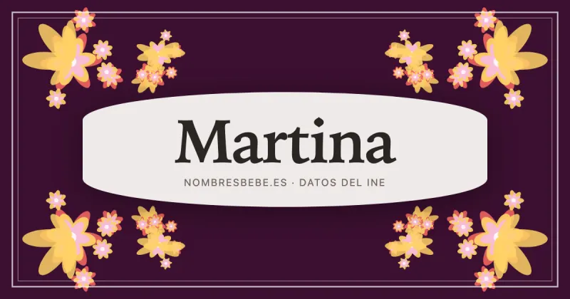 Martina, en una estampa ornamental de nombresbebe.es