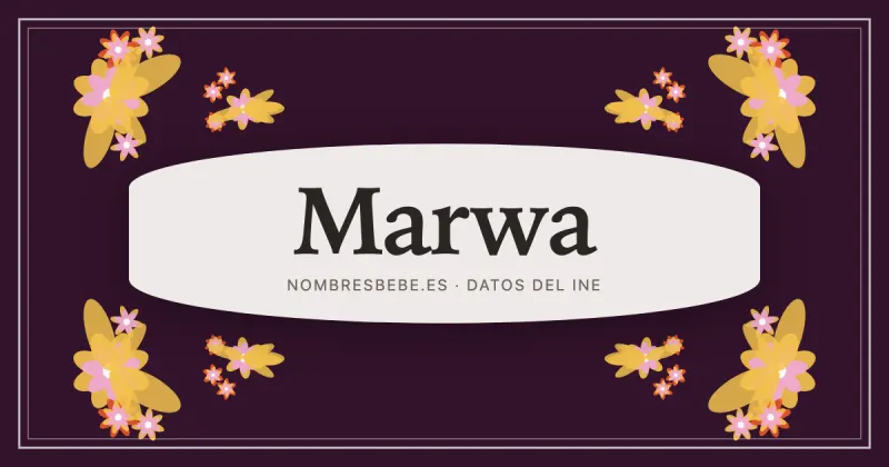 Marwa, en una estampa ornamental de nombresbebe.es