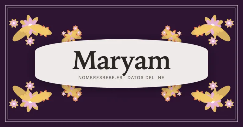 Maryam, en una estampa ornamental de nombresbebe.es