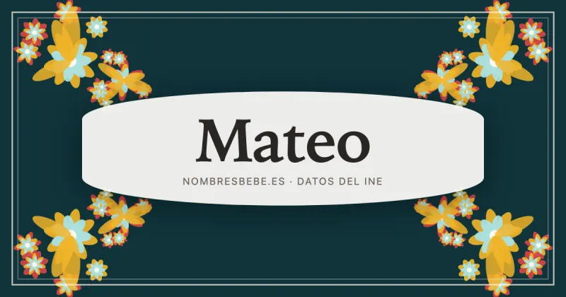 Mateo, en una estampa ornamental de nombresbebe.es