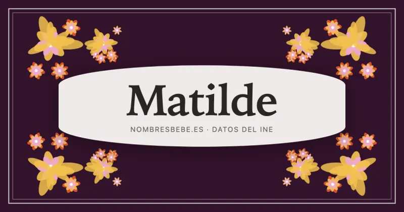 Matilde, en una estampa ornamental de nombresbebe.es