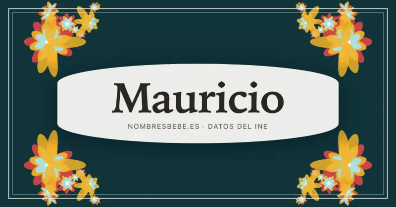 Mauricio, en una estampa ornamental de nombresbebe.es