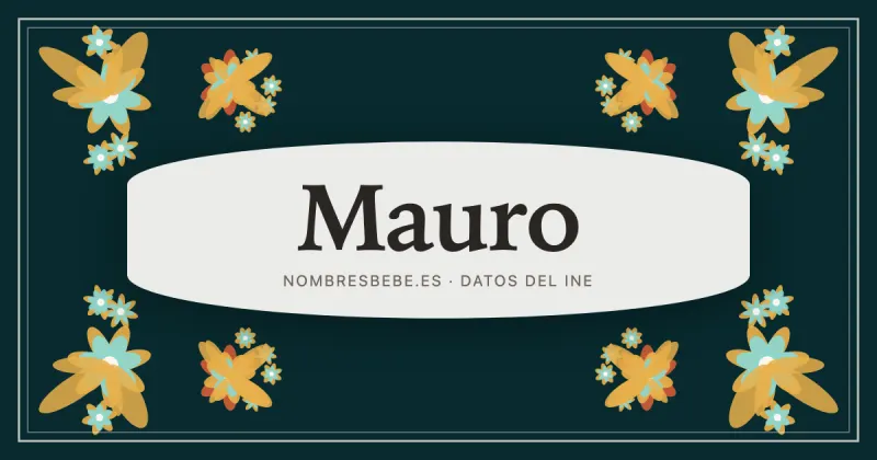 Mauro, en una estampa ornamental de nombresbebe.es