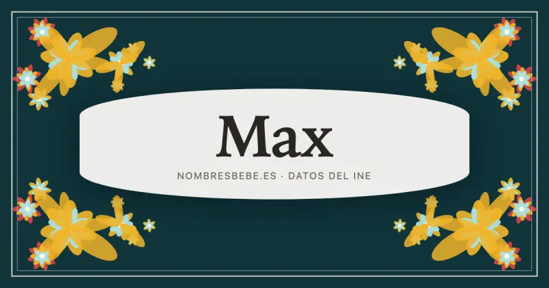 Max, en una estampa ornamental de nombresbebe.es