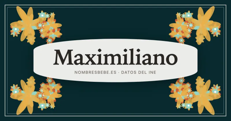 Maximiliano, en una estampa ornamental de nombresbebe.es