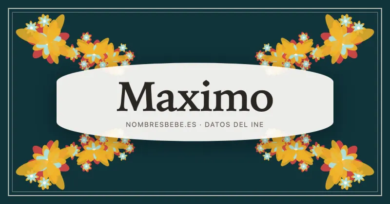 Maximo, en una estampa ornamental de nombresbebe.es