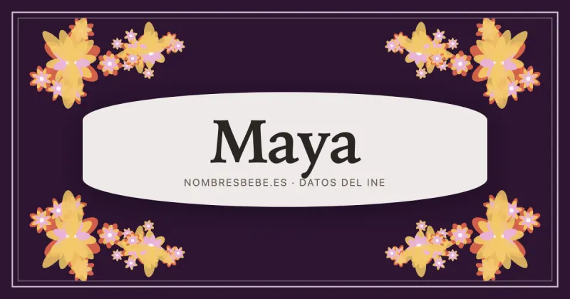 Maya, en una estampa ornamental de nombresbebe.es