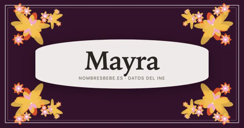 Mayra, en una estampa ornamental de nombresbebe.es