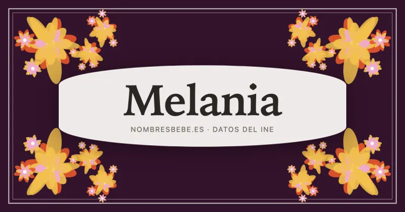 Melania, en una estampa ornamental de nombresbebe.es