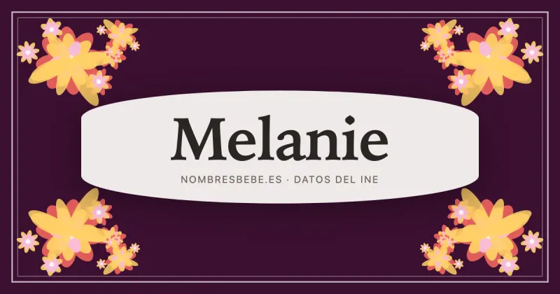 Melanie, en una estampa ornamental de nombresbebe.es