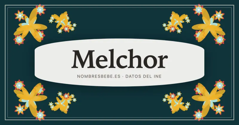 Melchor, en una estampa ornamental de nombresbebe.es