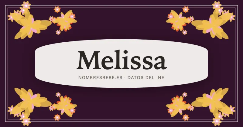 Melissa, en una estampa ornamental de nombresbebe.es