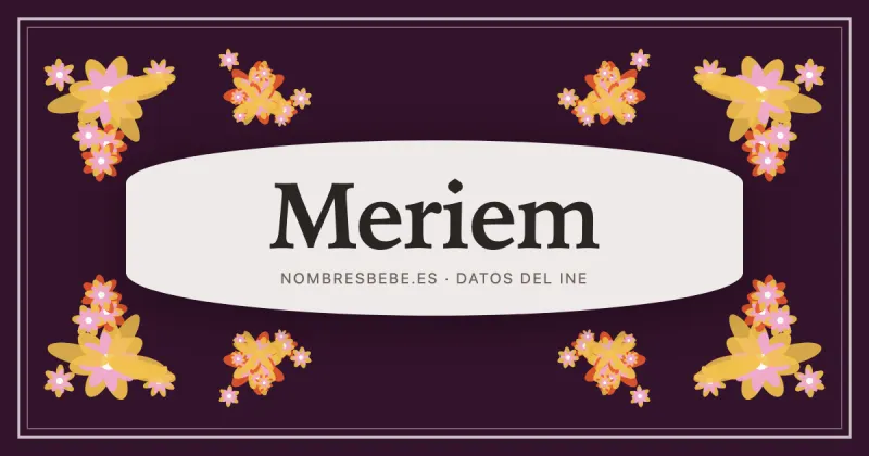 Meriem, en una estampa ornamental de nombresbebe.es