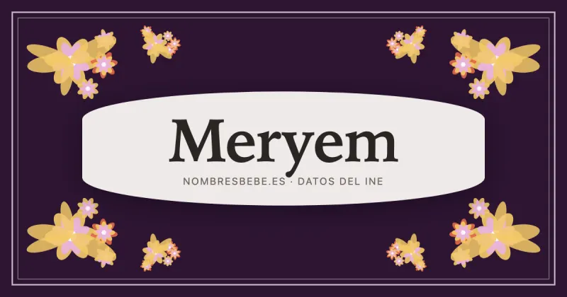 Meryem, en una estampa ornamental de nombresbebe.es