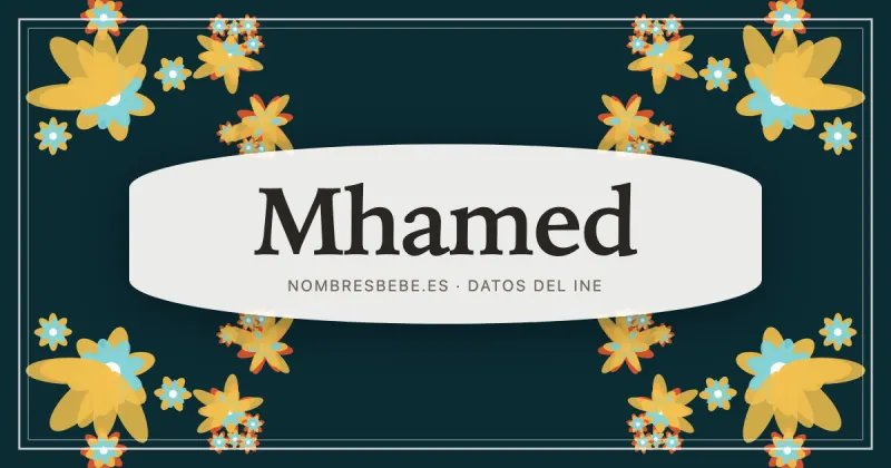 Mhamed, en una estampa ornamental de nombresbebe.es