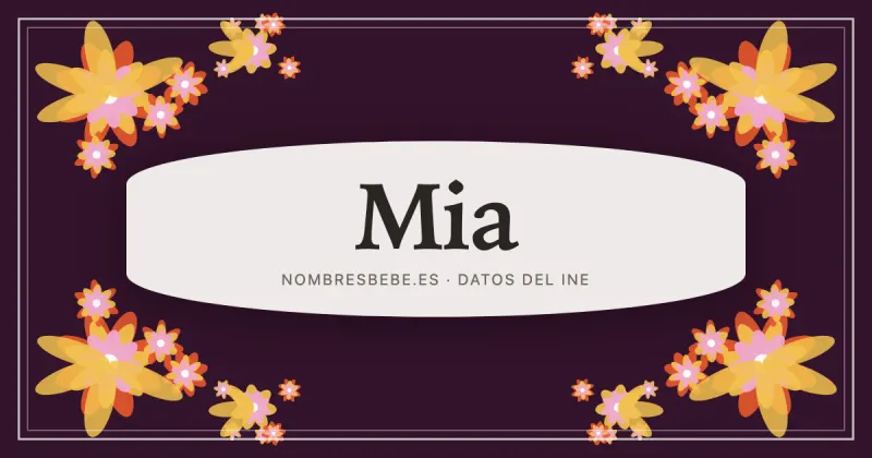 Mia, en una estampa ornamental de nombresbebe.es