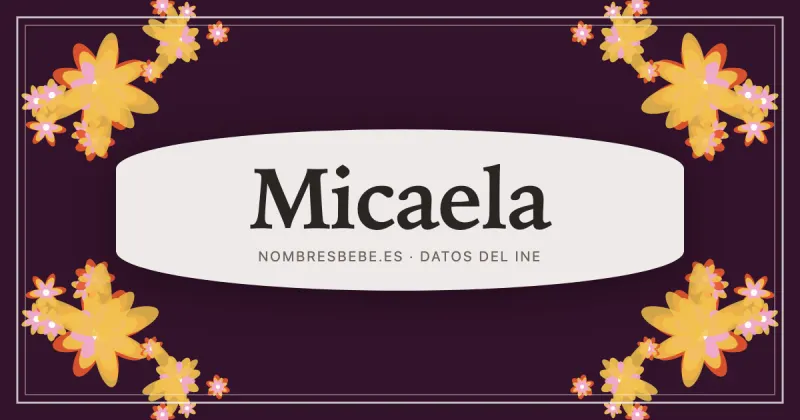 Micaela, en una estampa ornamental de nombresbebe.es
