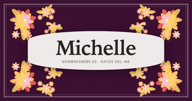 Michelle, en una estampa ornamental de nombresbebe.es
