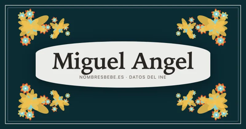Miguel Angel, en una estampa ornamental de nombresbebe.es