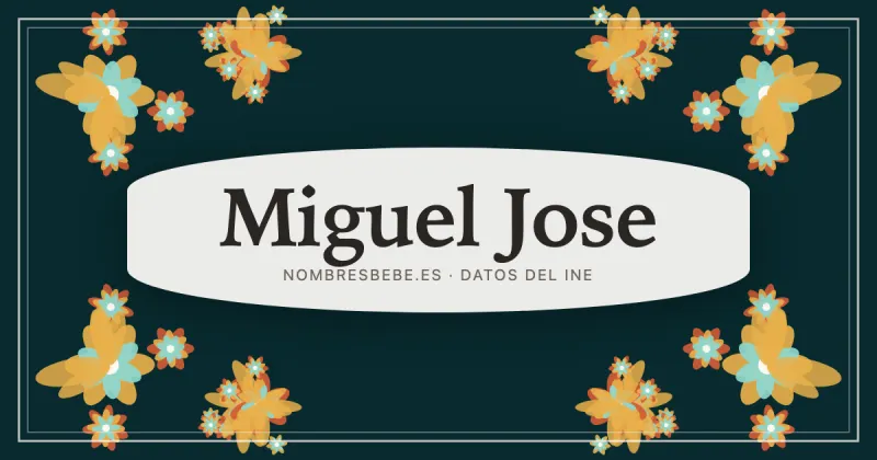 Miguel Jose, en una estampa ornamental de nombresbebe.es