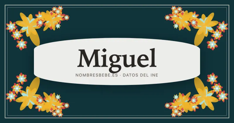 Miguel, en una estampa ornamental de nombresbebe.es