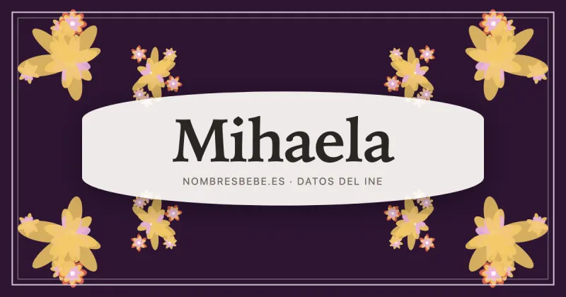Mihaela, en una estampa ornamental de nombresbebe.es
