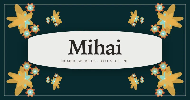 Mihai, en una estampa ornamental de nombresbebe.es