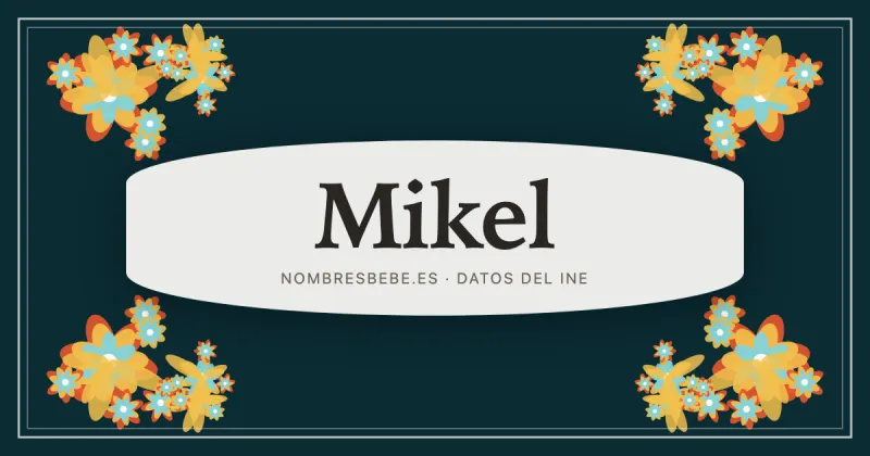 Mikel, en una estampa ornamental de nombresbebe.es