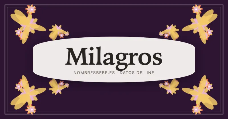 Milagros, en una estampa ornamental de nombresbebe.es