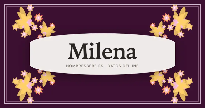 Milena, en una estampa ornamental de nombresbebe.es