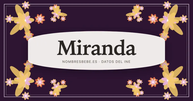 Miranda, en una estampa ornamental de nombresbebe.es