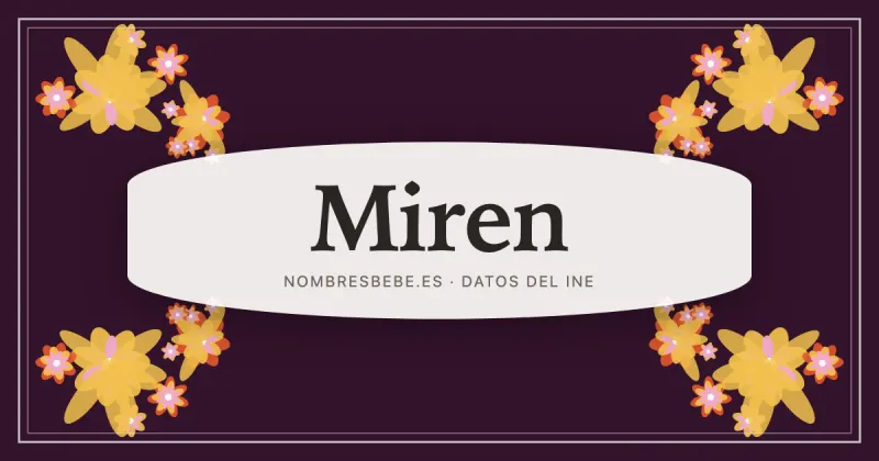 Miren, en una estampa ornamental de nombresbebe.es