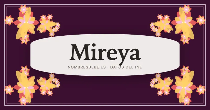 Mireya, en una estampa ornamental de nombresbebe.es