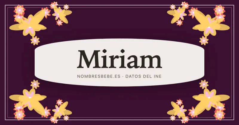 Miriam, en una estampa ornamental de nombresbebe.es