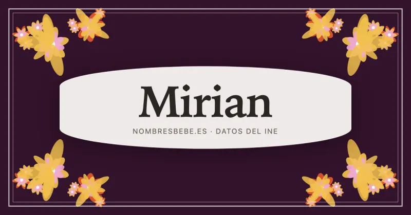Mirian, en una estampa ornamental de nombresbebe.es