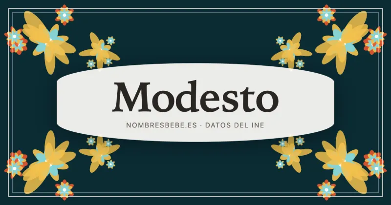 Modesto, en una estampa ornamental de nombresbebe.es