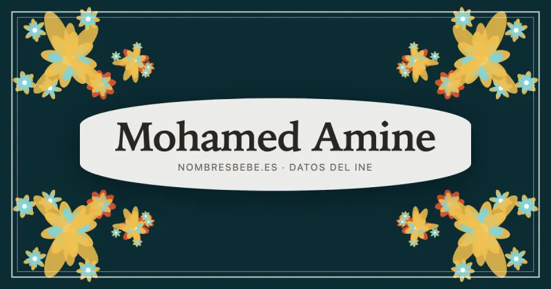 Mohamed Amine, en una estampa ornamental de nombresbebe.es